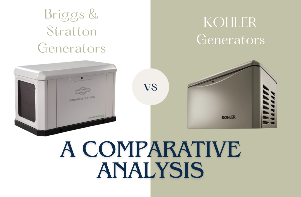 Comparing Briggs & Stratton and KOHLER whole house generator models for power output, fuel efficiency, and long-lasting performance